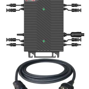 Paket.ag HSEU-2000D Mikrowechselrichter 2000W 4 MPPT – drosselbar auf 600W/800W mit WiFi & 5m Schuko Kabel