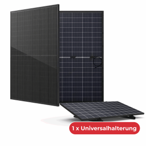 PV Modul 460W Full Black Glas-Glas N-TOPCon Bifazial – Solarmodul 23,02% Wirkungsgrad inkl. Universalhalterung