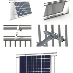 Aluminium Balkonhalterung für PV Modul verstellbar (0°–30°)